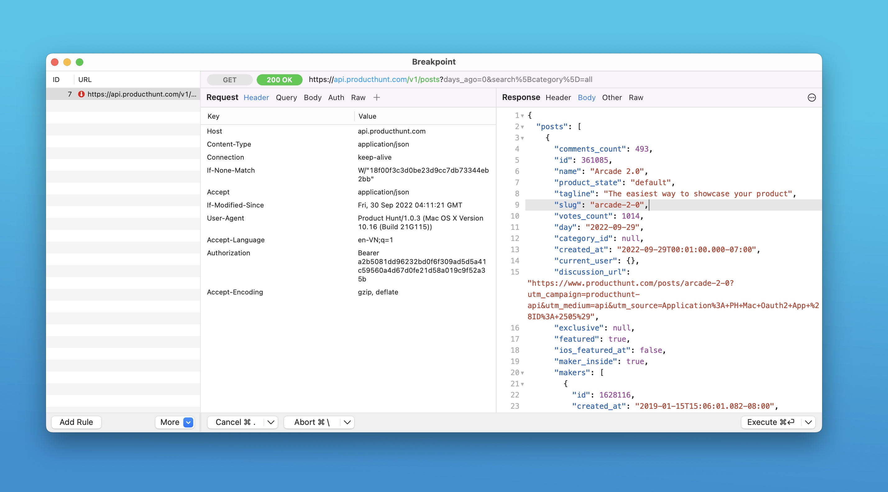 Change the request/response content on the fly with Proxyman. Support Header, Status Code, URL, Body