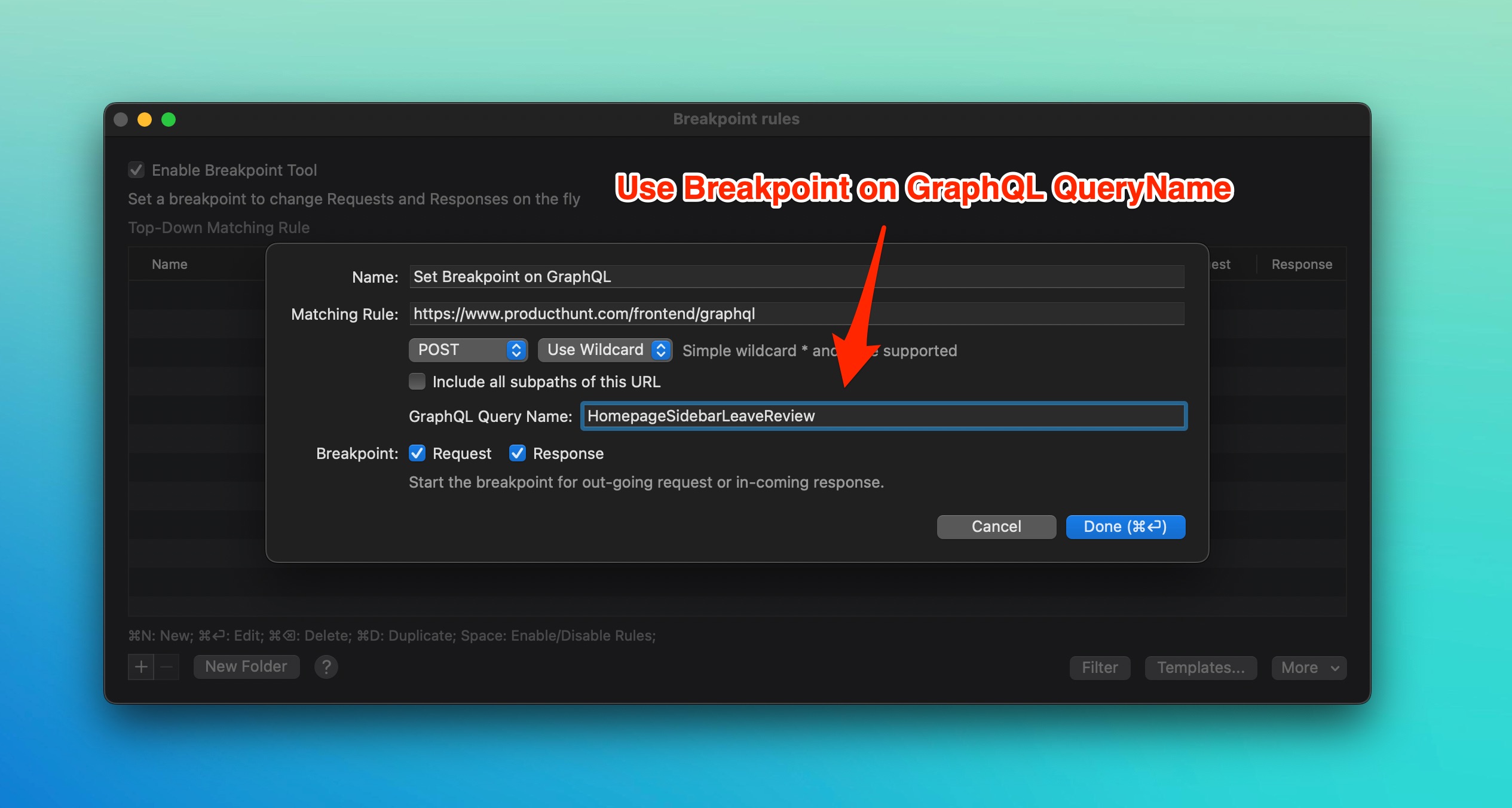 Proxyman supports GraphQL